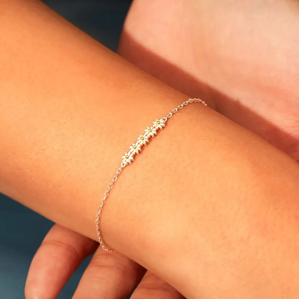 Daisy Shape Spring Ring Closure Bracelet, image 3