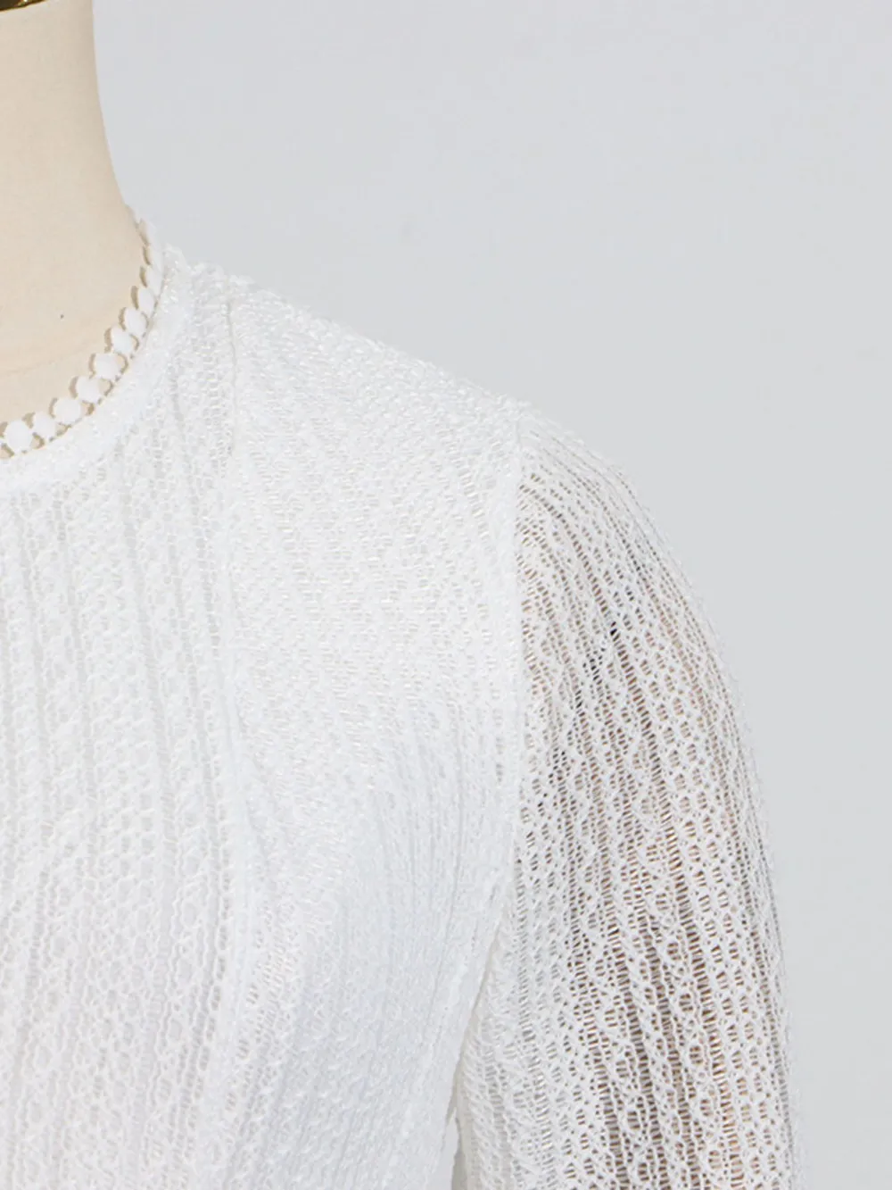 Layered Round Neck Long Sleeve Dress, image 10