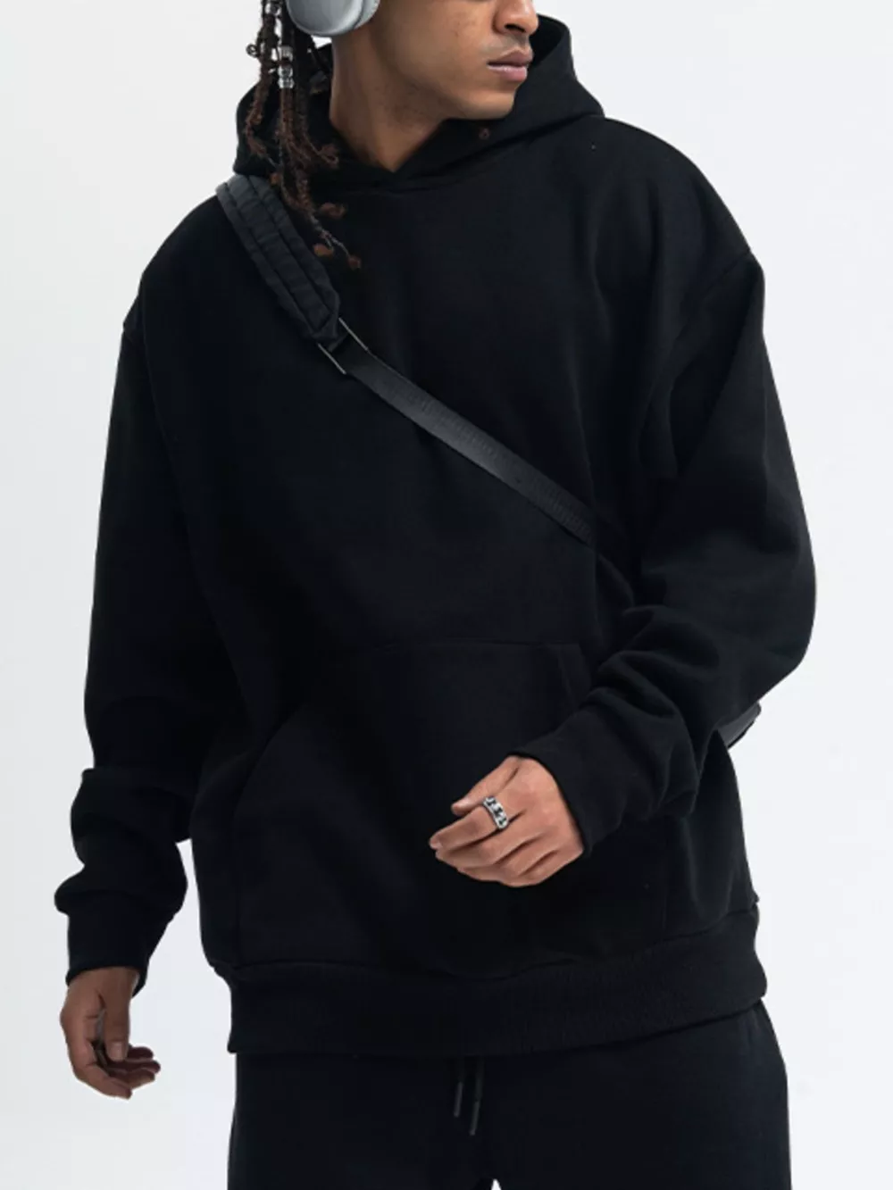 Men's Kangaroo Pocket Long Sleeve Hoodie, image 2