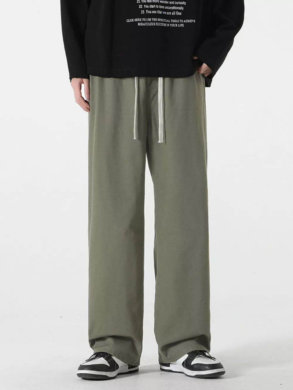 Men's Full Size Relaxed Fit Drawstring Pants Plus Size, image 9