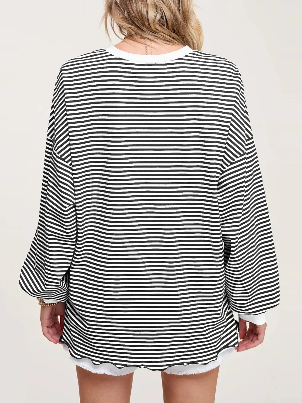 Contrast Striped Long Sleeve Sweatshirt, image 11