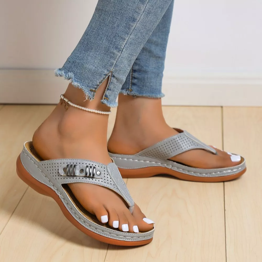 Toe Post Wedge Sandals, image 12
