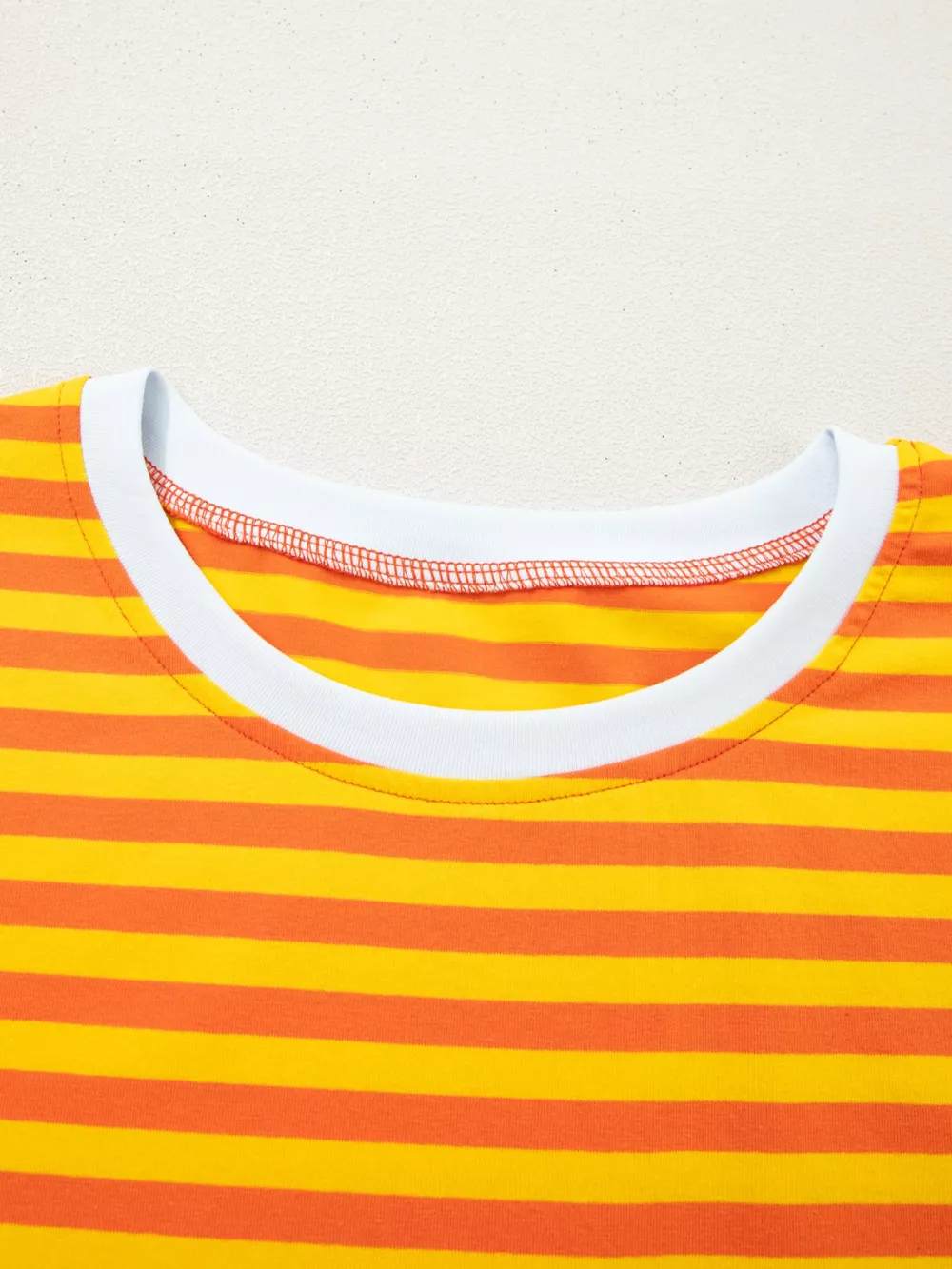 Striped Round Neck Casual T-Shirt, image 8