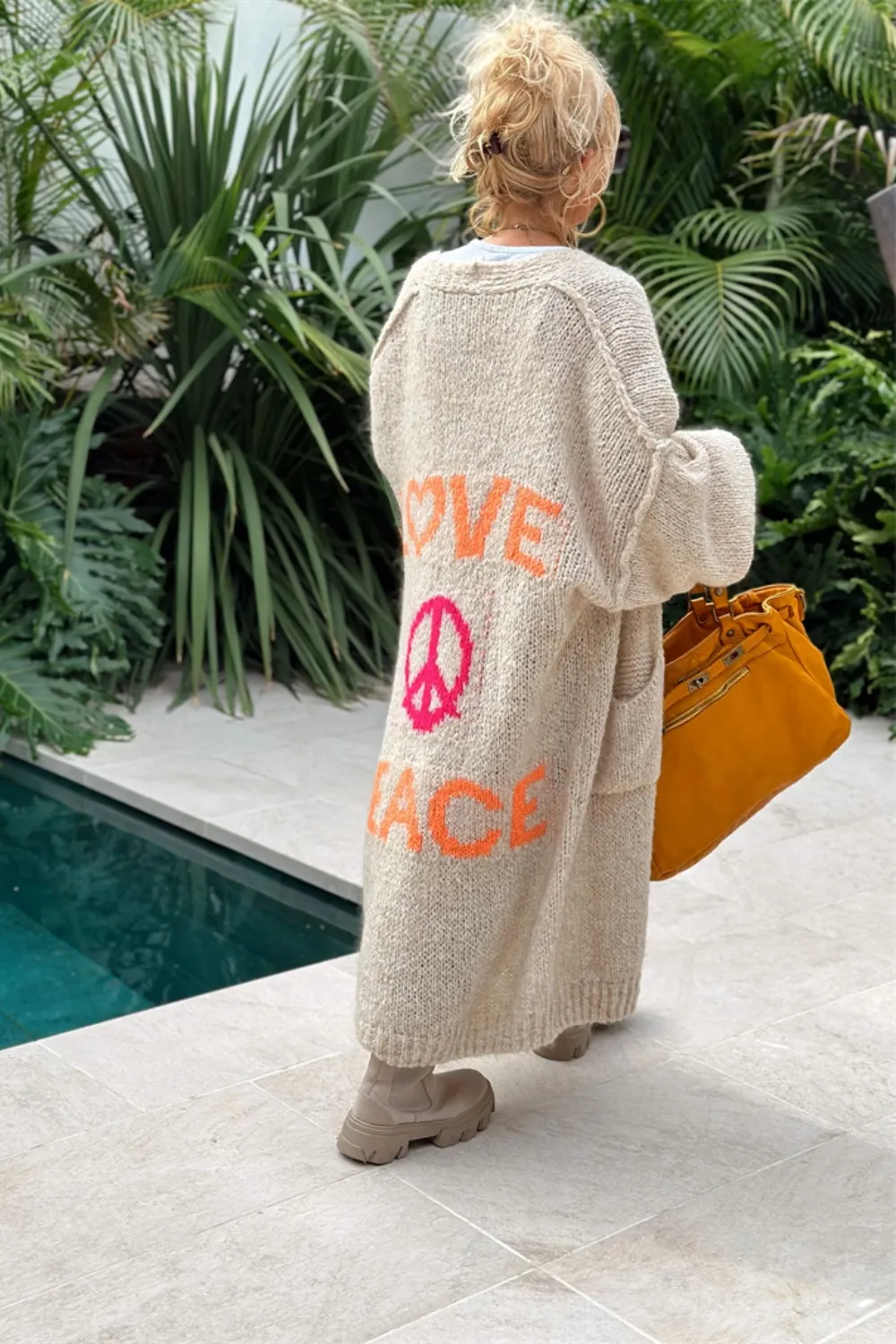 Letter Dropped Shoulder Long Sleeve Cardigan, image 24