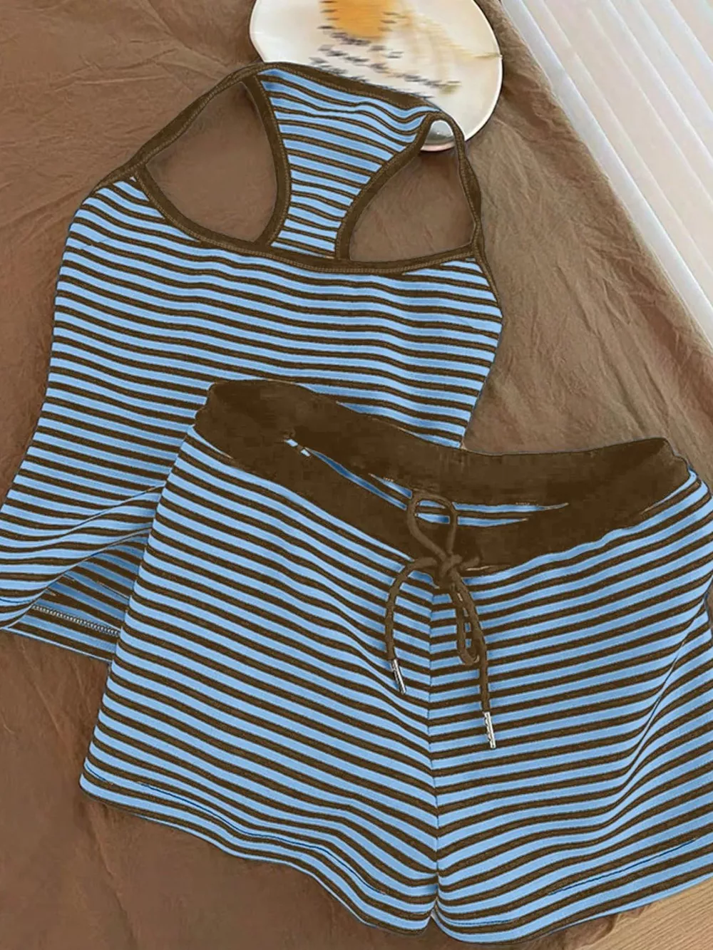 Striped Tank Top and Shorts Set, image 9