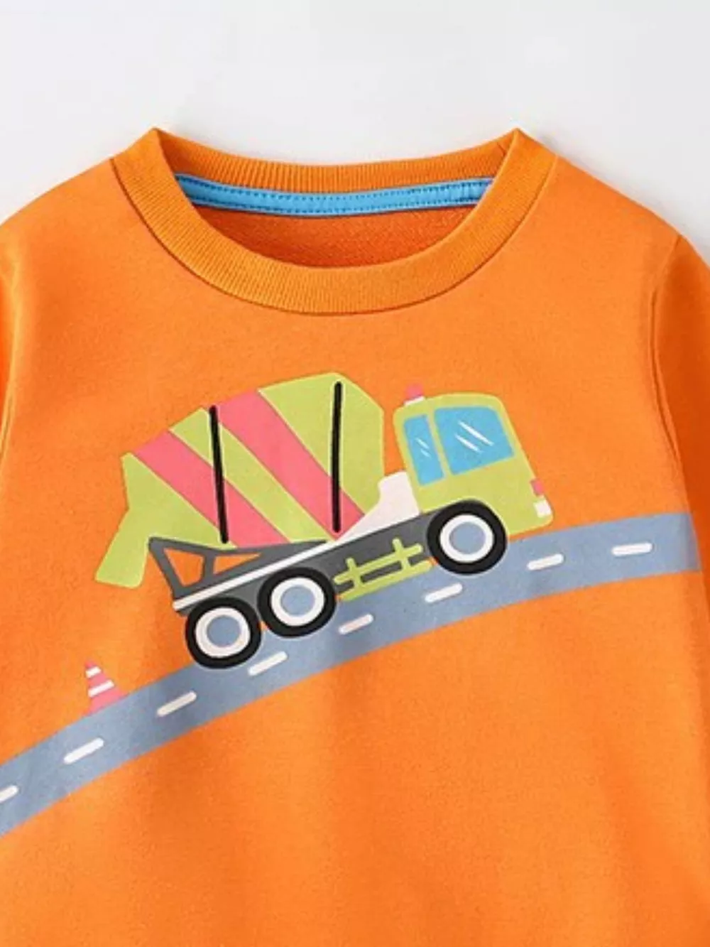 Children's Colorful Car Crew Neck Sweatshirt, image 7
