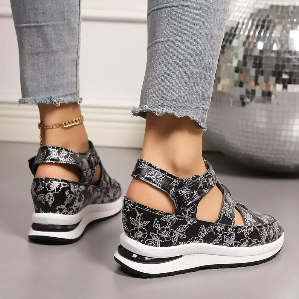 Cutout Wedge Sandals, image 8