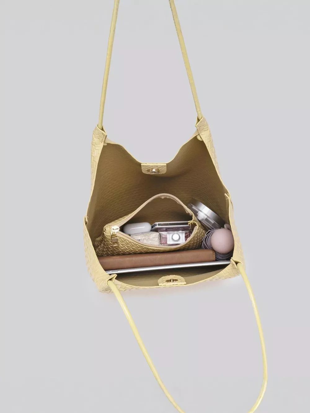 Elegant Woven Texture Tote Handbag, image 9