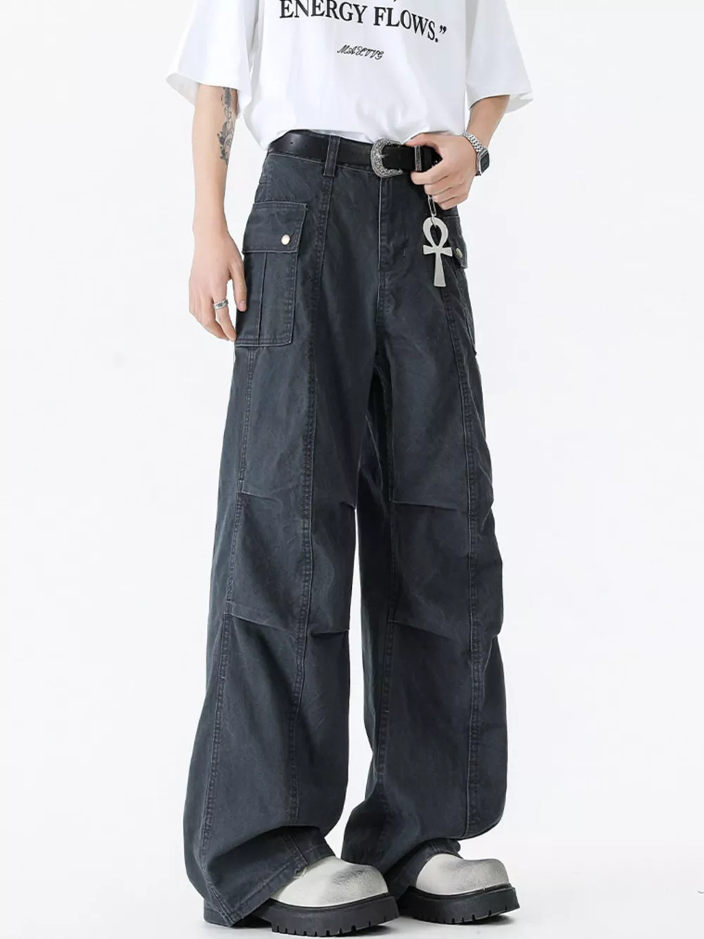 Men's Wide Leg Jeans, image 10