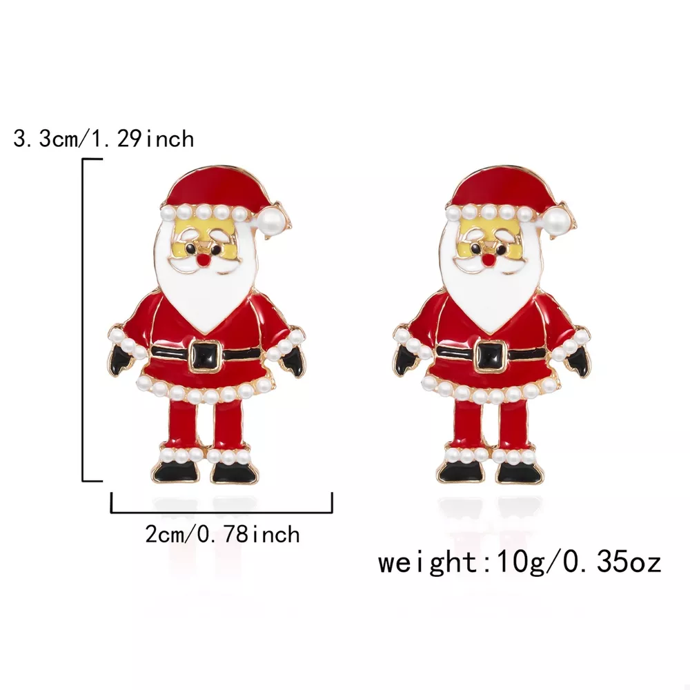 Christmas Santa Claus Stud Earrings, image 6