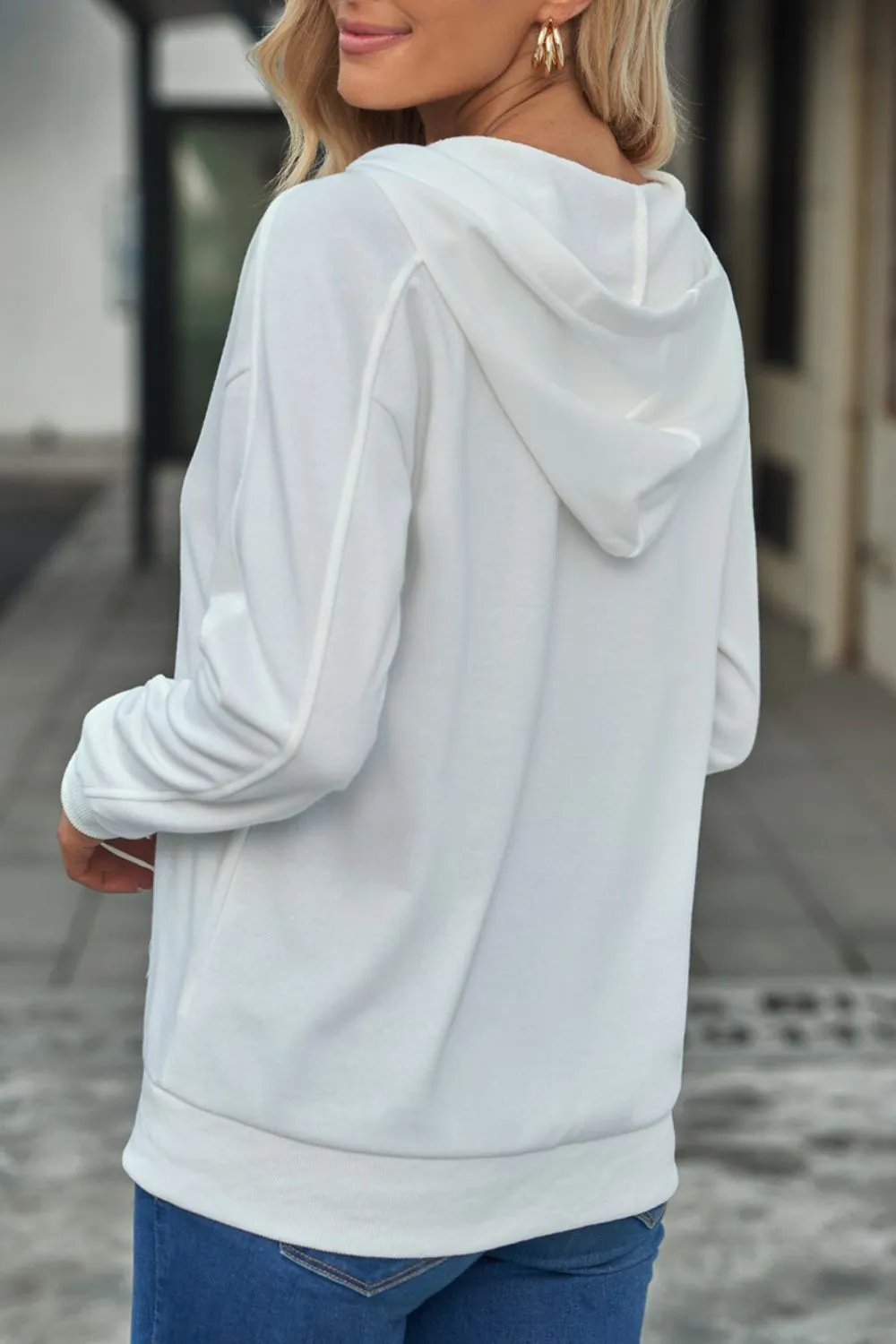Lace Up Long Sleeve Hoodie, image 21