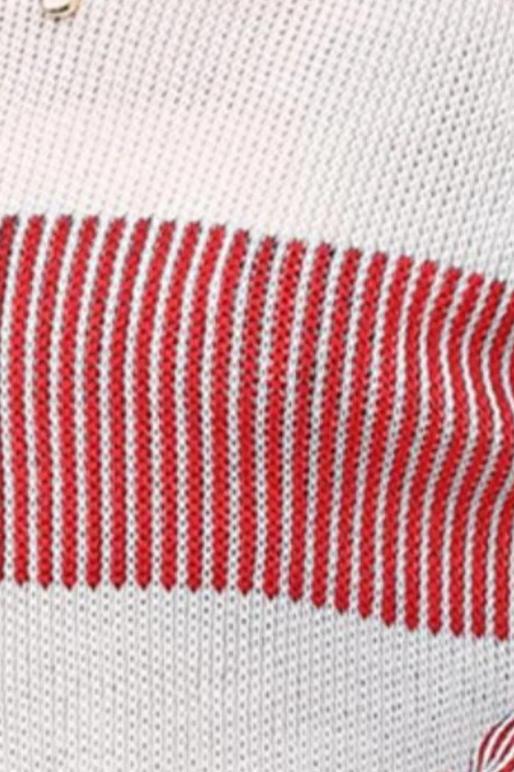 Striped Round Neck Long Sleeve Sweater, image 7