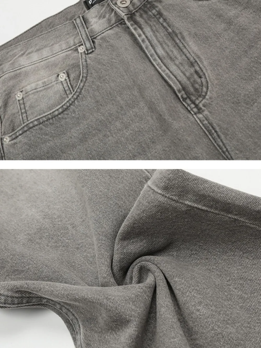 Men's Vintage Washed Wide Leg Jeans, image 6