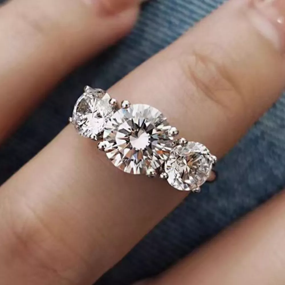 4 Carat Moissanite 925 Sterling Silver Ring, image 3
