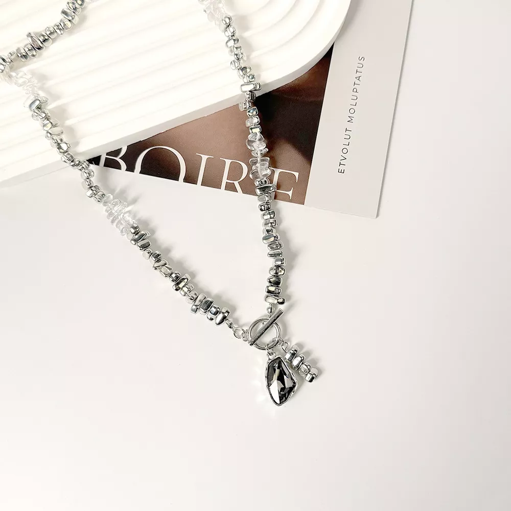 Chunky Gemstone Pendant Necklace, image 4