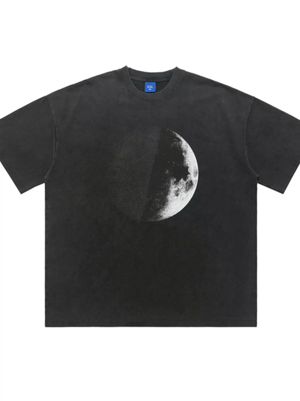 Men's Moon Round Neck Half Sleeve T-Shirt, image 7