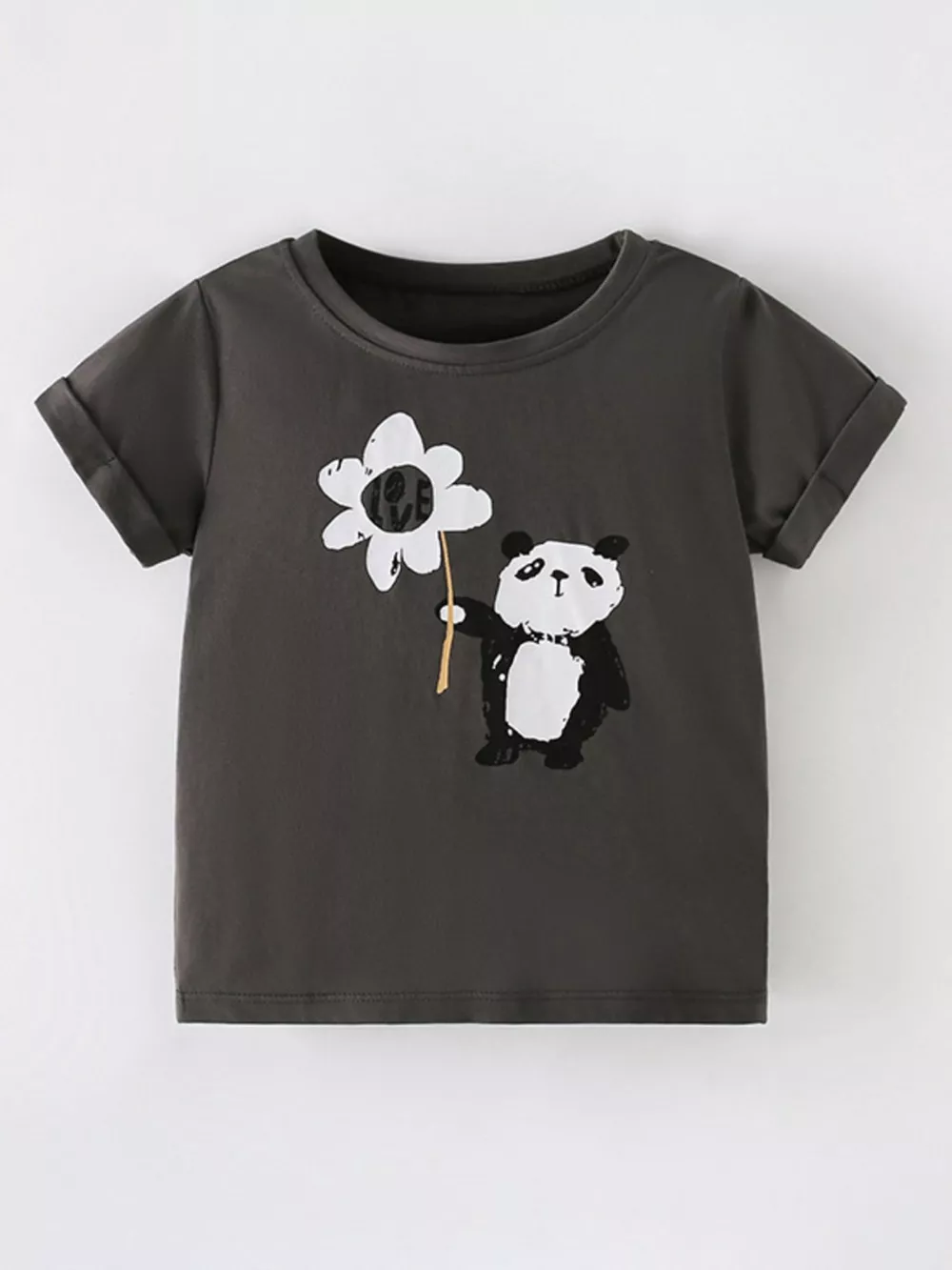Children's Panda Graphic Short Sleeve T-Shirt