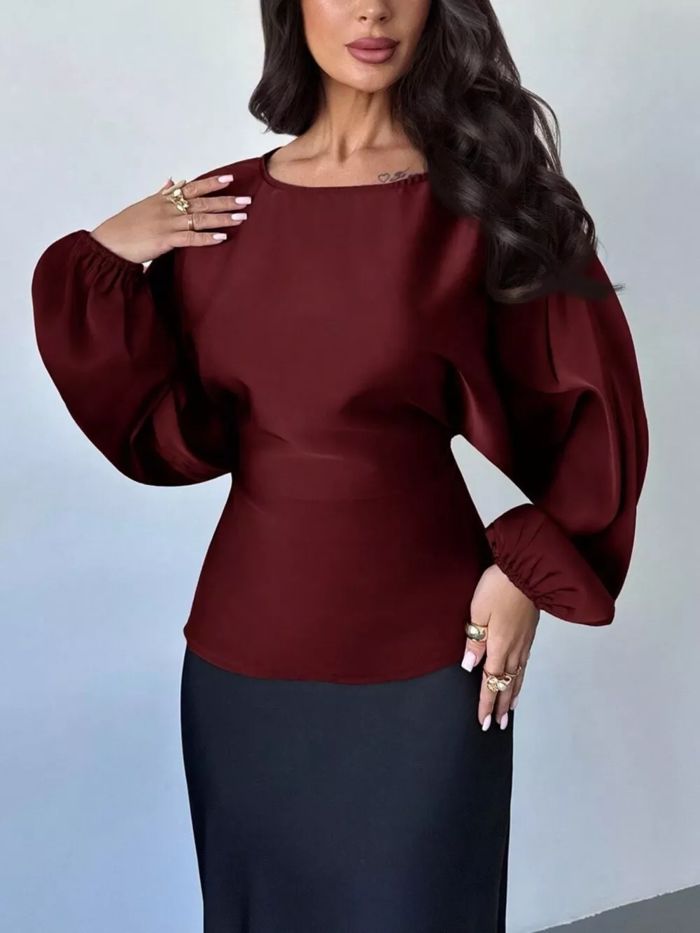 Polka Dot Round Neck Blouse, image 11