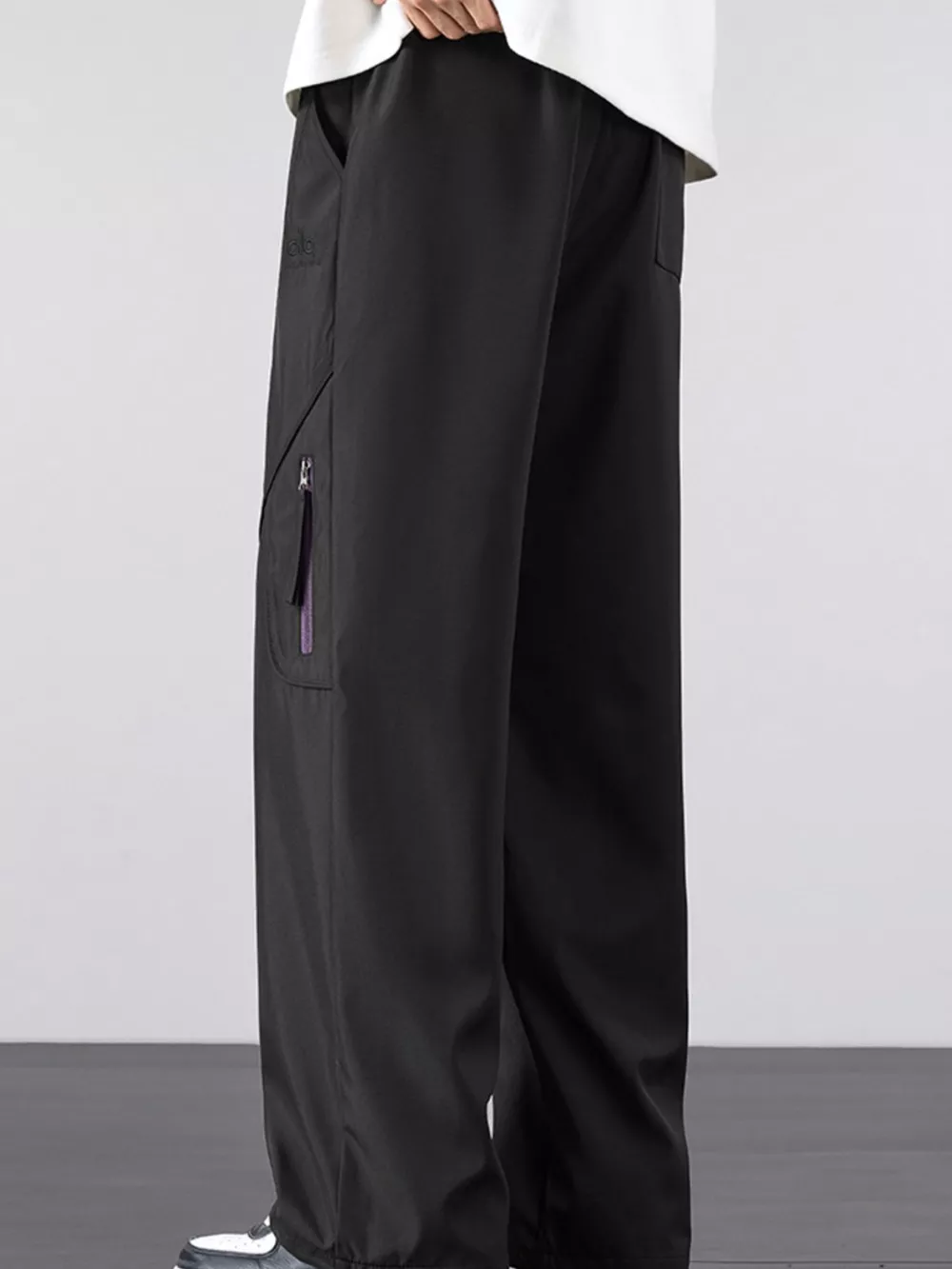 Men's Plus Size Loose Fit Cargo Pants with Zipper Pocket, image 5