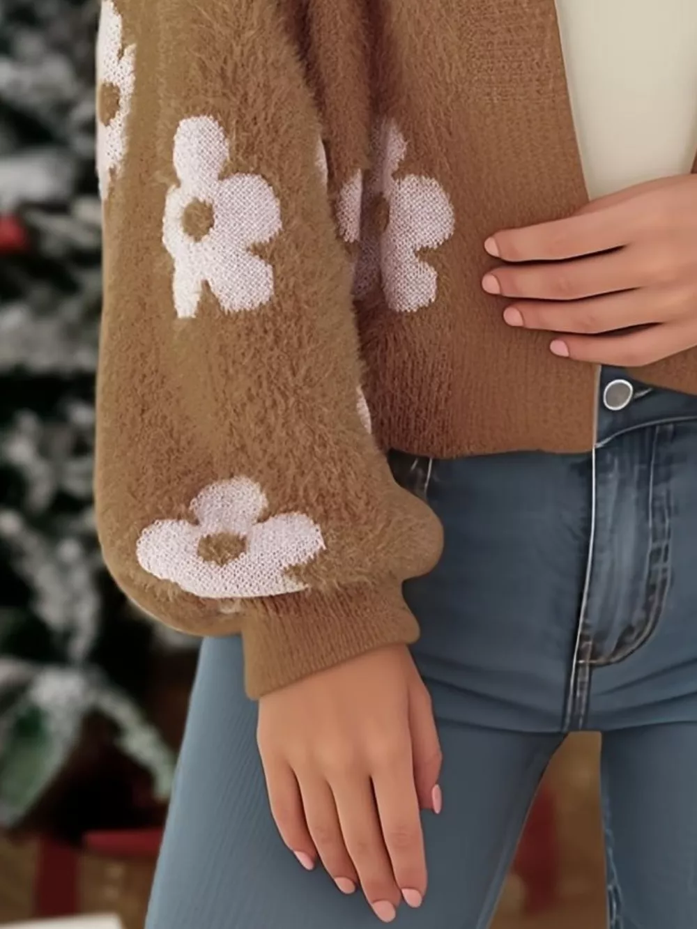 Floral Open Front Cardigan, image 26