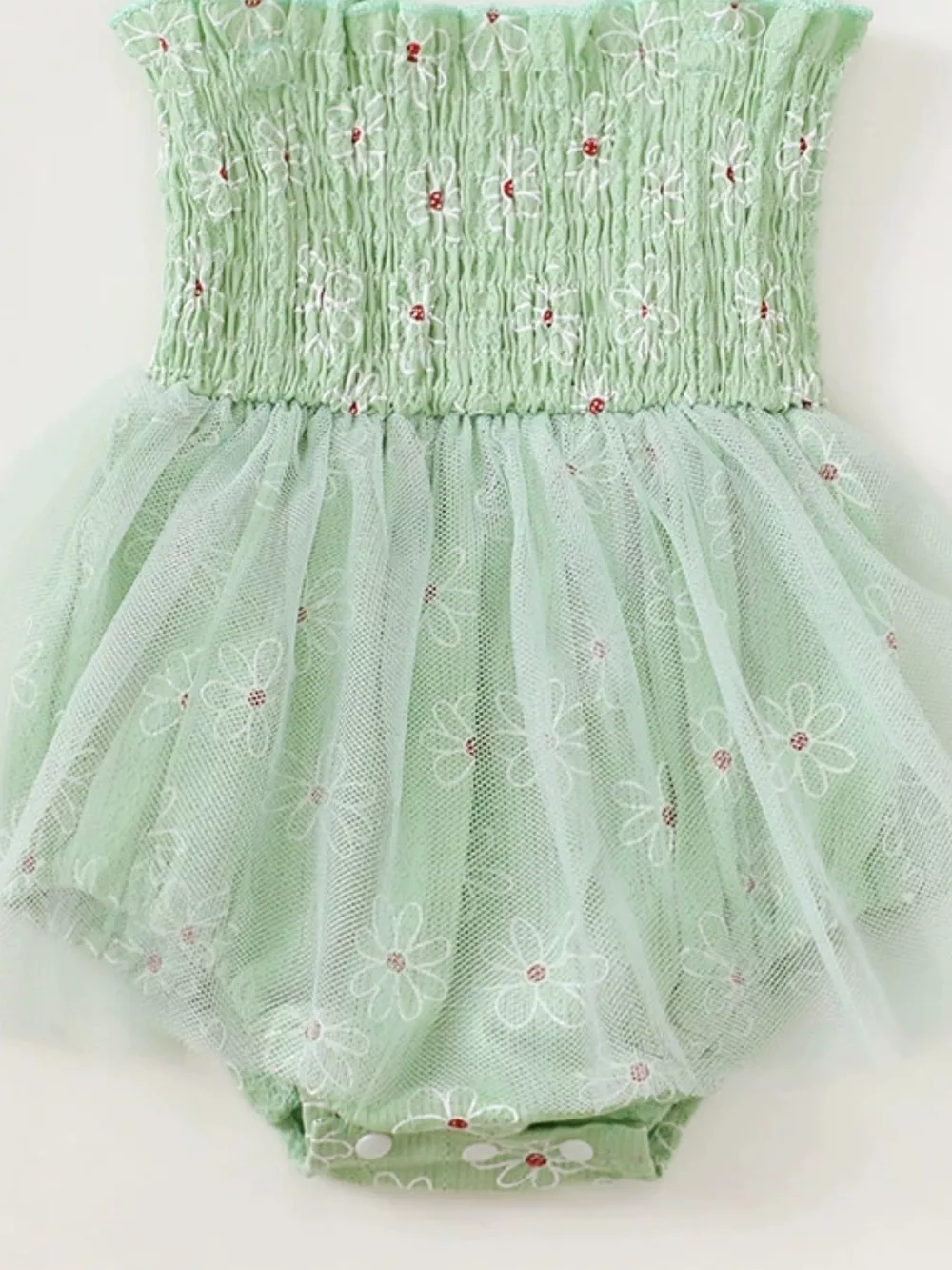 Children's Smocked Bodice Tulle Dress with Headband, image 7