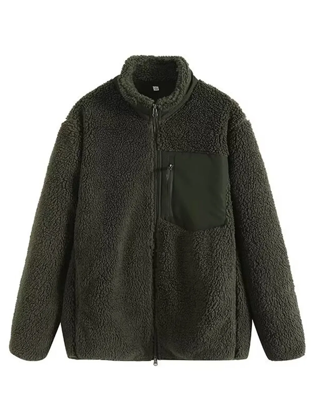 Zip Up Long Sleeve Plush Jacket, image 12