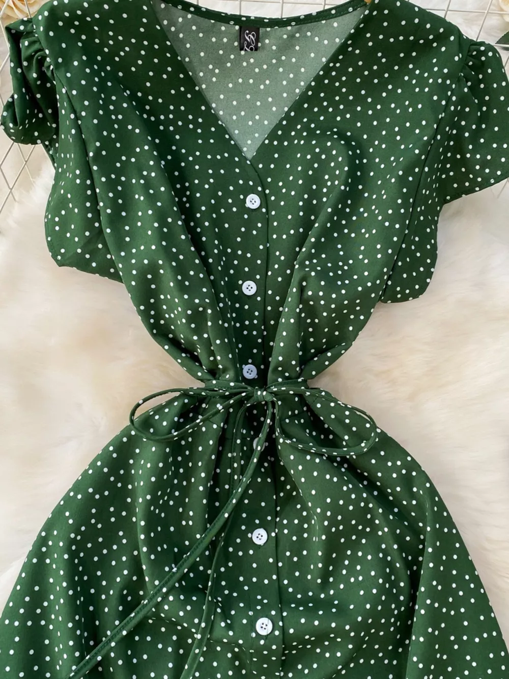 Polka Dot Button-Down Dress, image 24