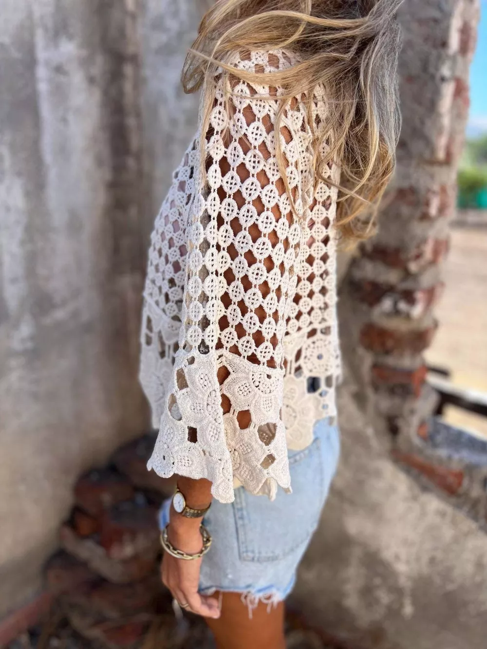 Tassel Crochet Knit Cover Up, image 7