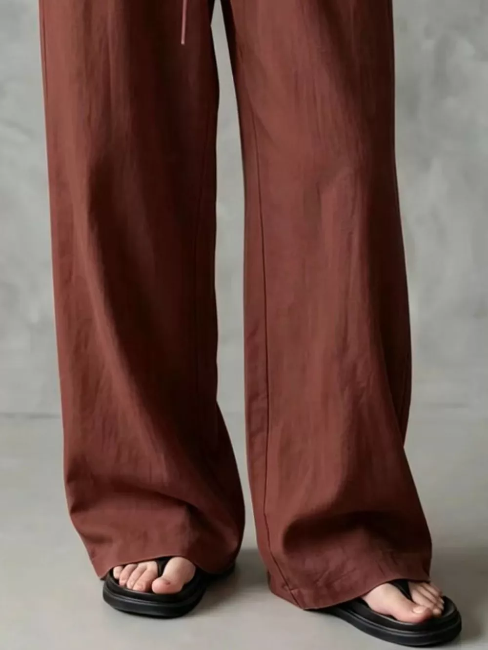Full Size Drawstring Wide-Leg Casual Pants Plus Size, image 15