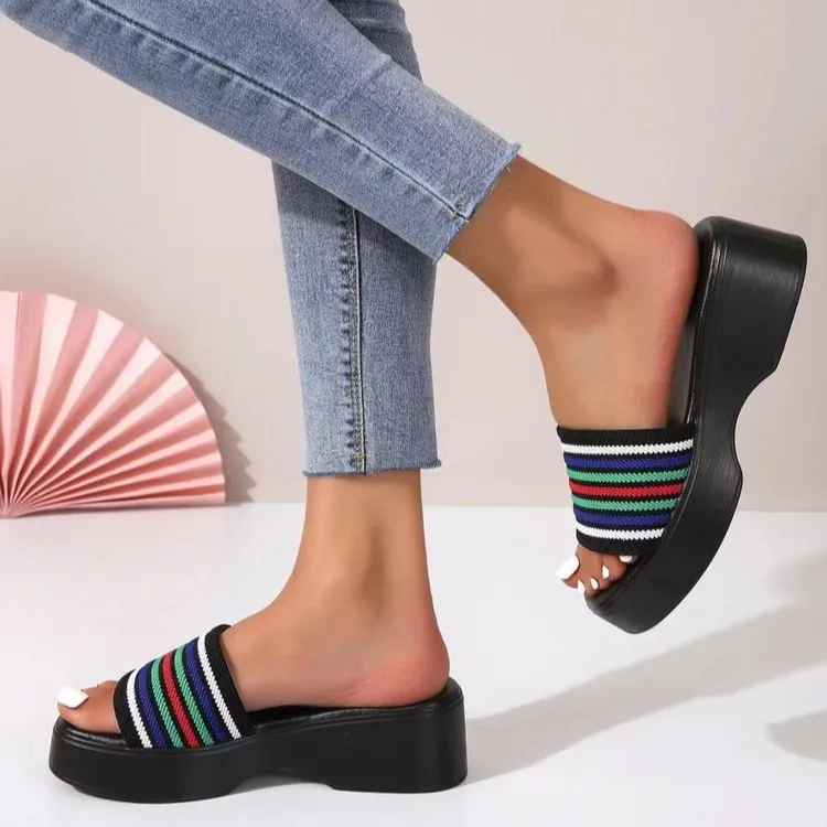 Open Toe Platform Cloth Sandals, image 12