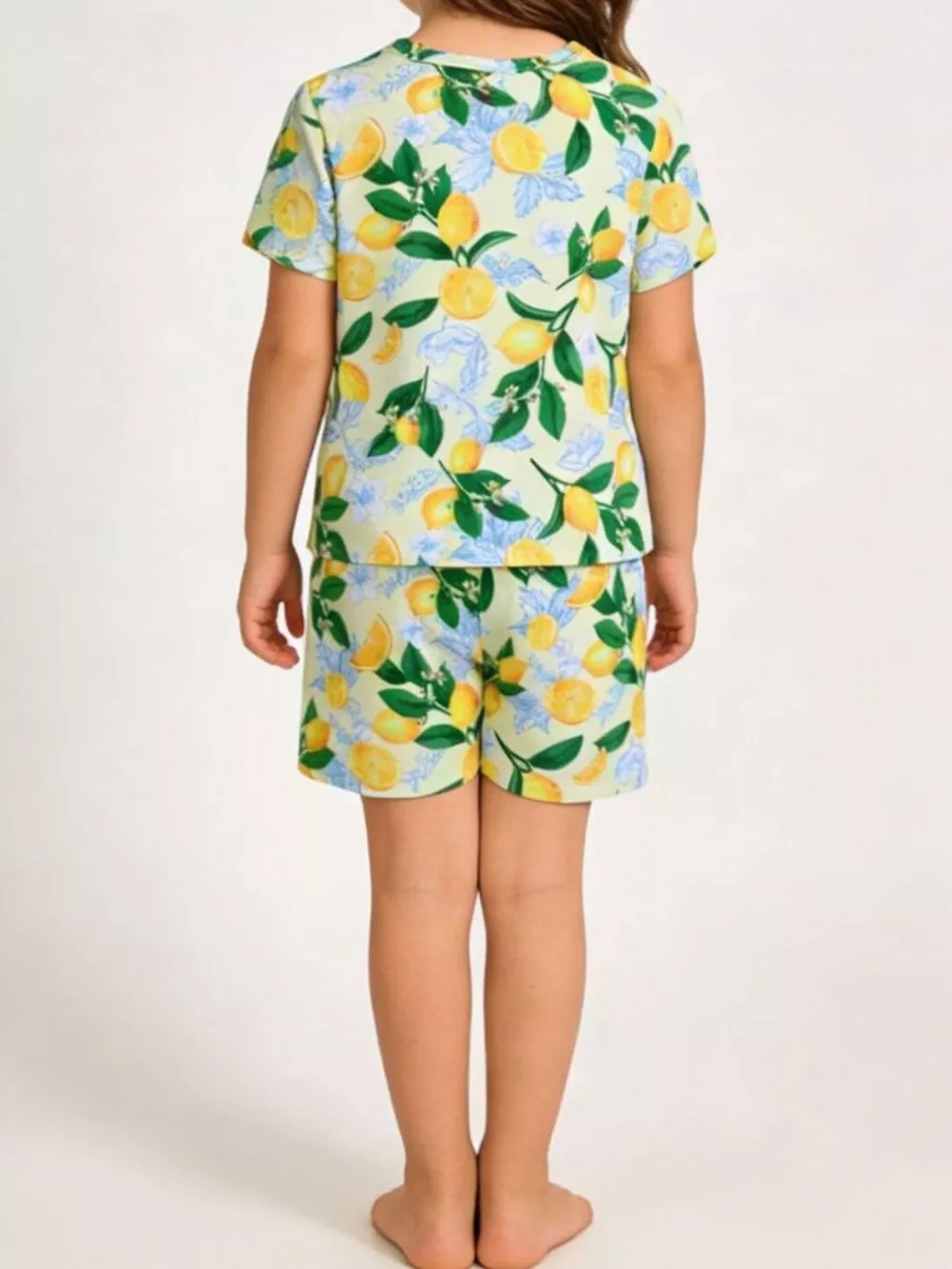 Children's Lemon Print Tee and Shorts Set, image 2
