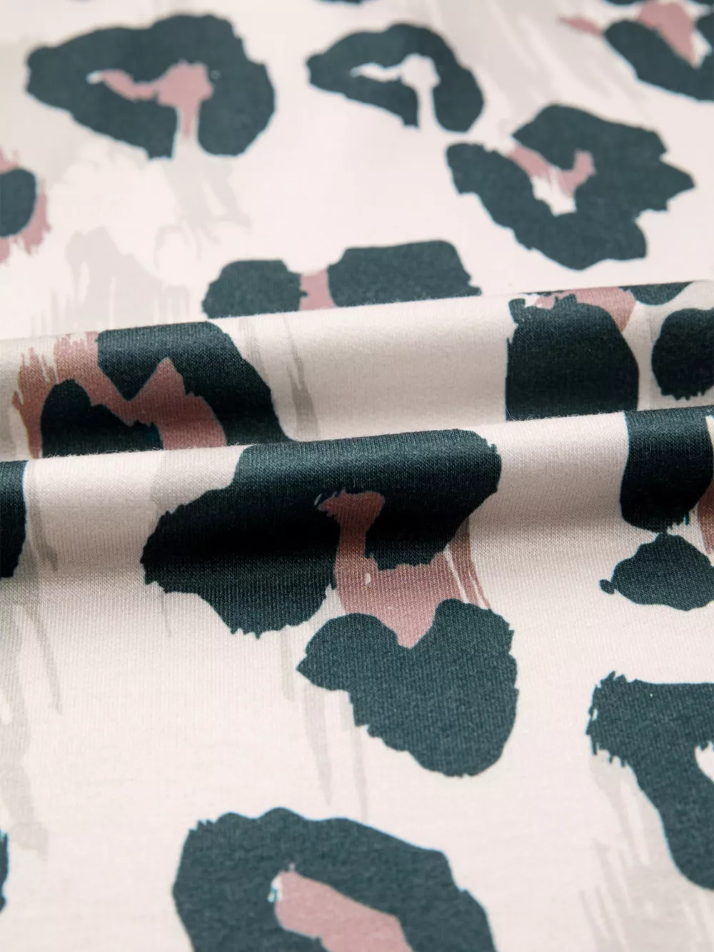\Leopard Print Button Contrast Collared Short Sleeve Blouse, image 7