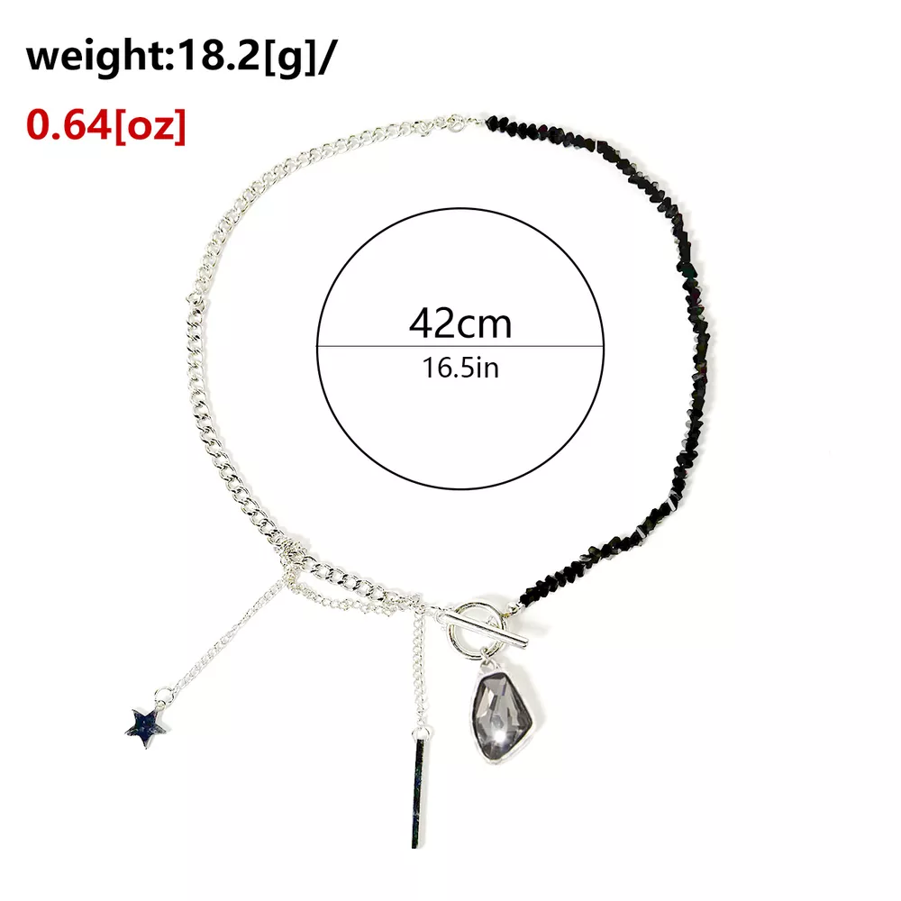 Gothic Punk Star Charm Toggle Necklace, image 7