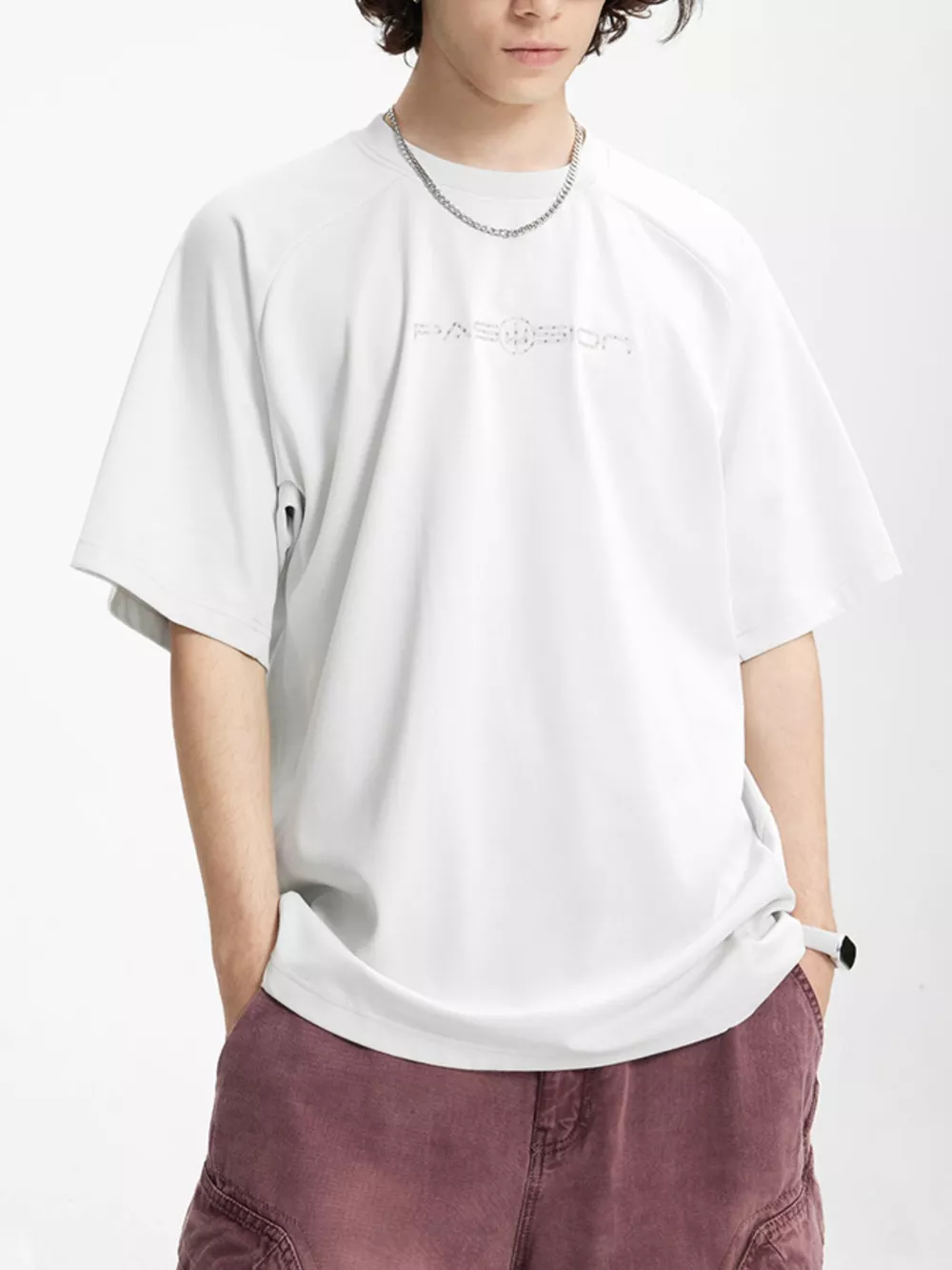 Men's Letter Round Neck Half Sleeve T-Shirt, image 8