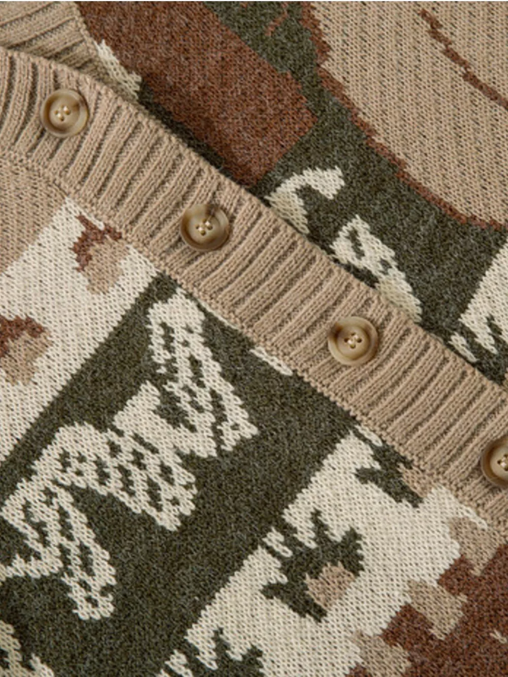 Men's Woodland Critter Knit Cardigan, image 2