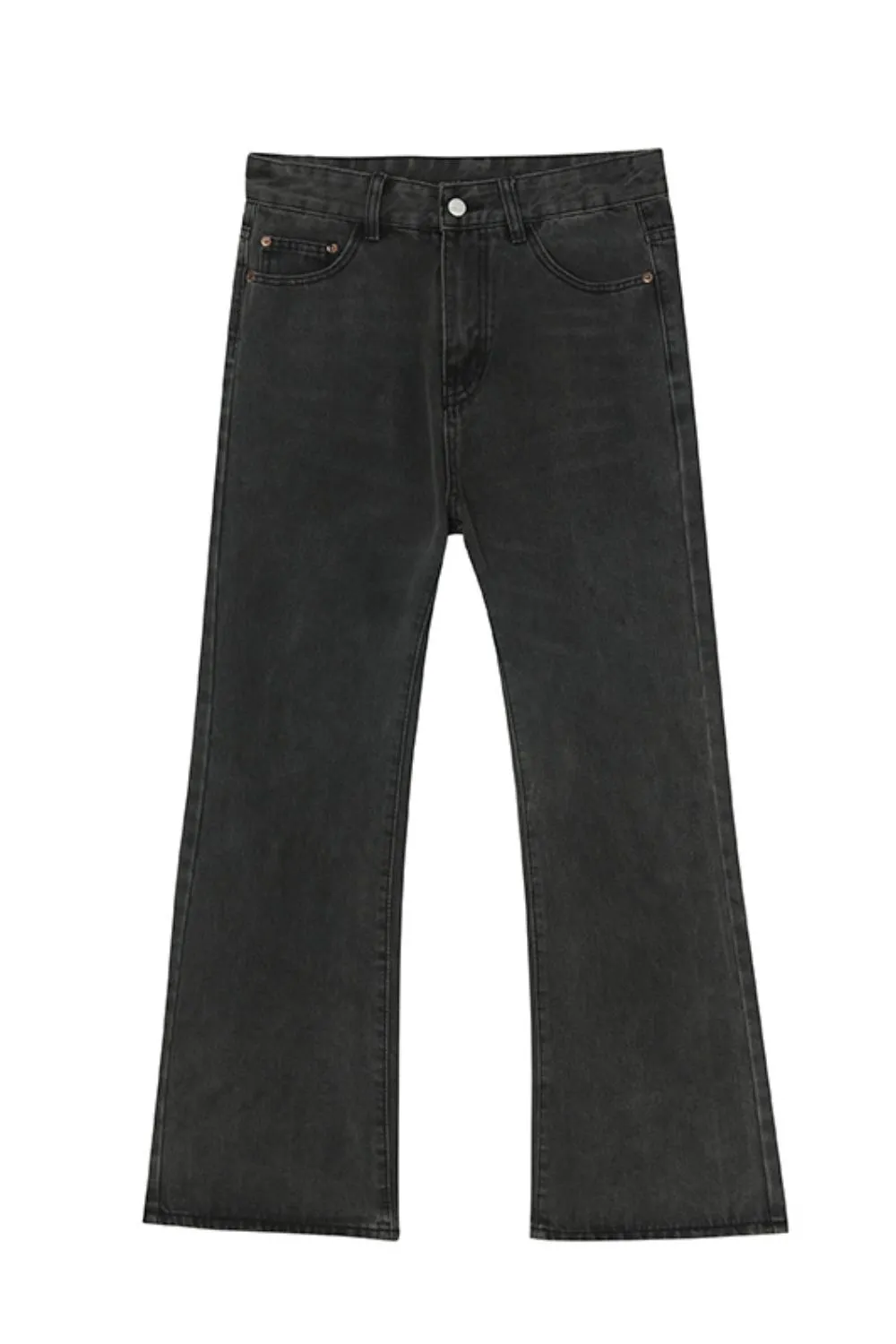 Men's Vintage Wash Straight Leg Jeans with Pockets, image 6