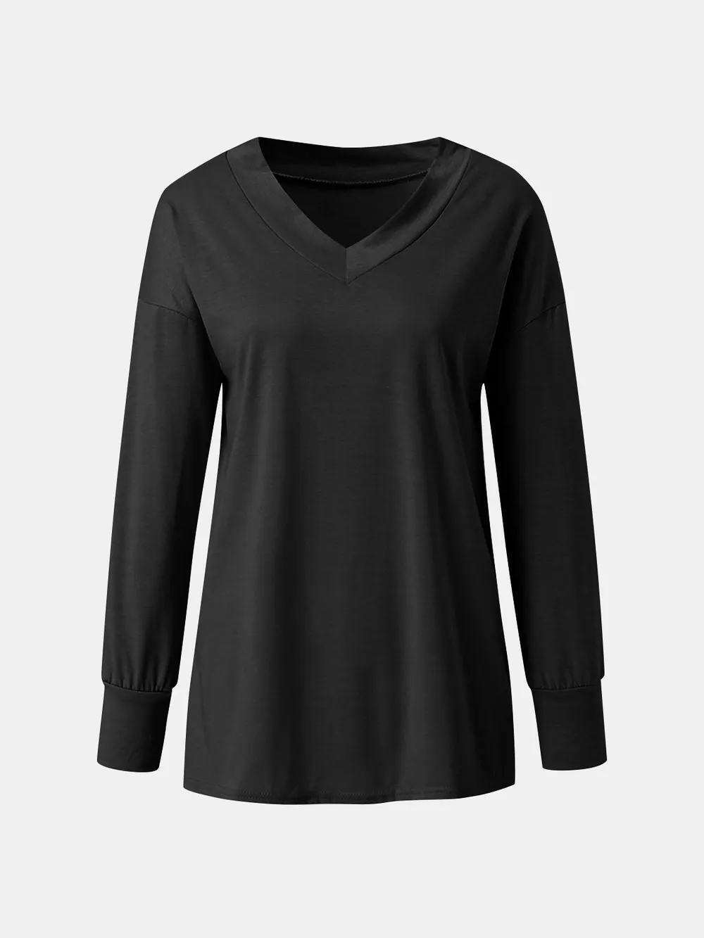 Full Size V-Neck Long Sleeve T-Shirt, image 15