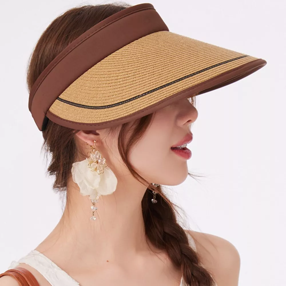 Wide Brim Straw Visor Hat, image 7