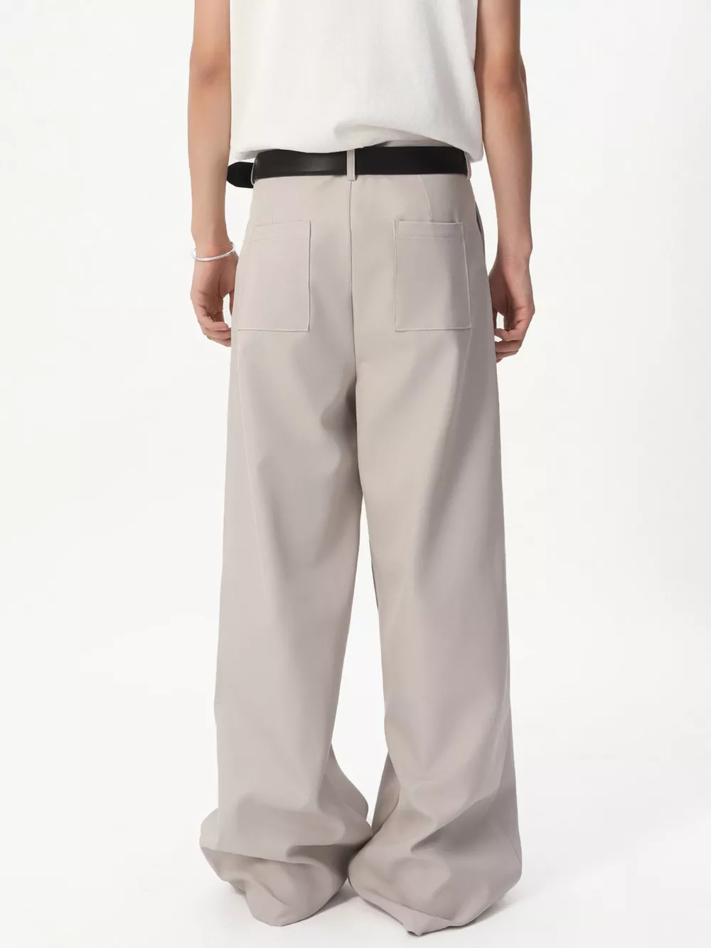 Men's High-Waisted Pleated Wide-Leg Pants, image 7
