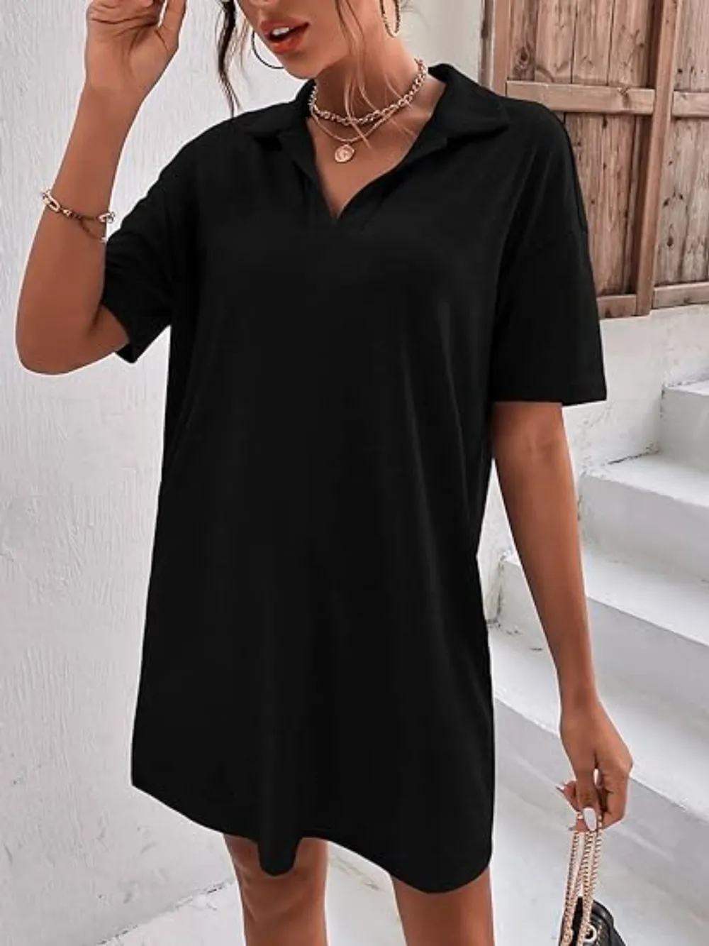Johnny Collar Short Sleeve Polo Dress, image 13