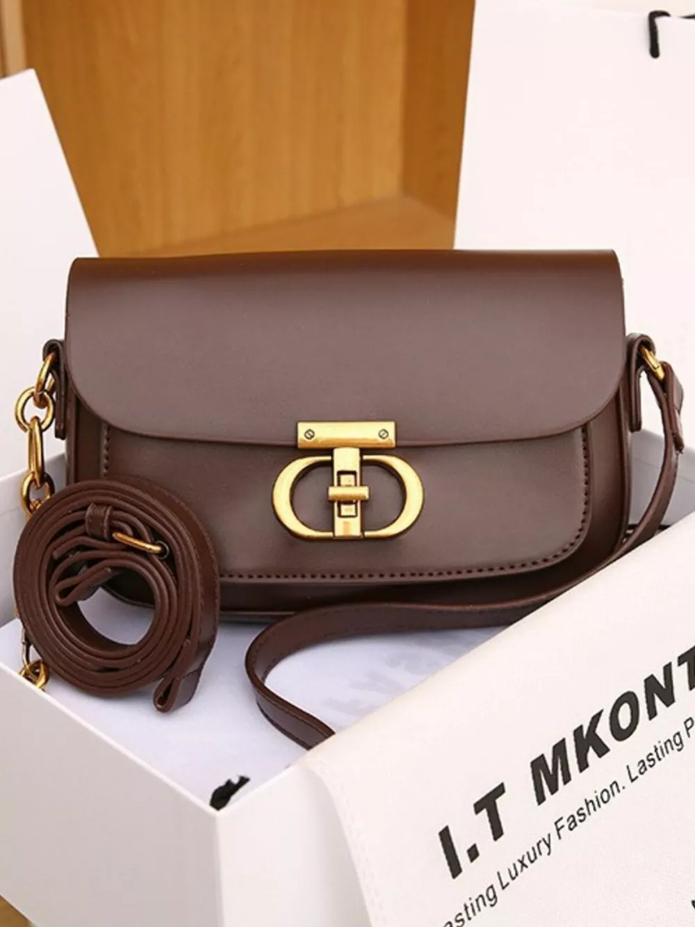 Leather Flap Shoulder Bag, image 8