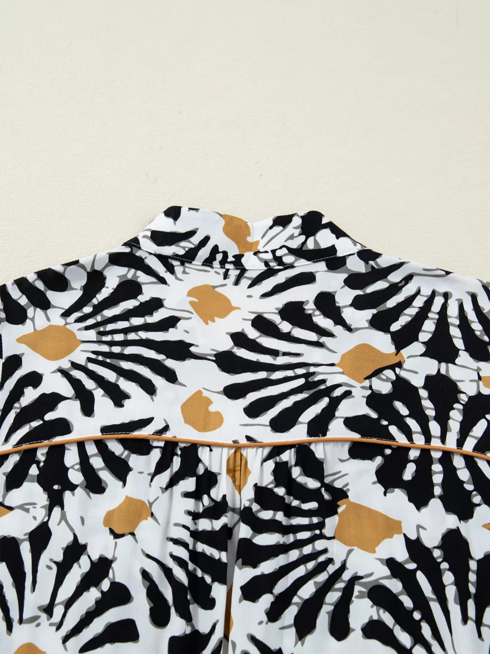Abstract Floral Print Split Notched Dress, image 9