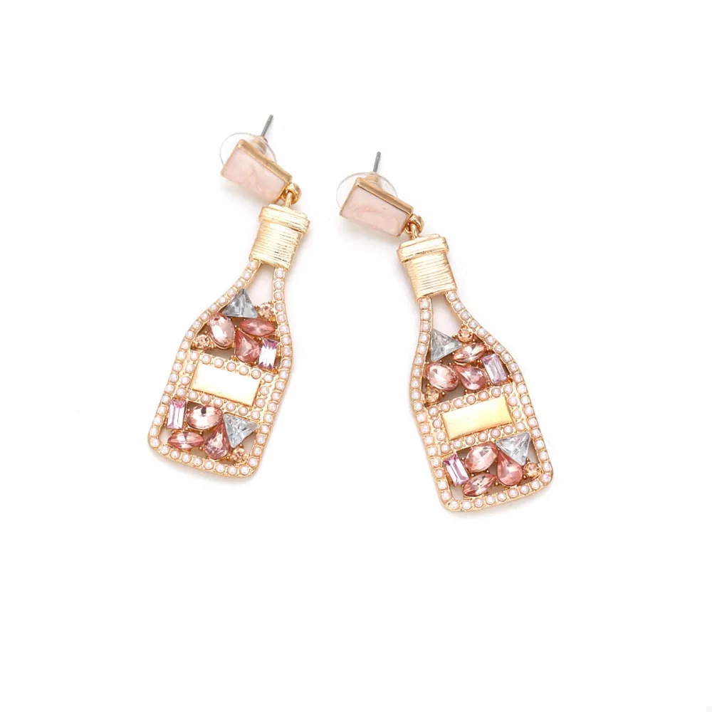 Champagne Bottle Drop Earrings, image 12