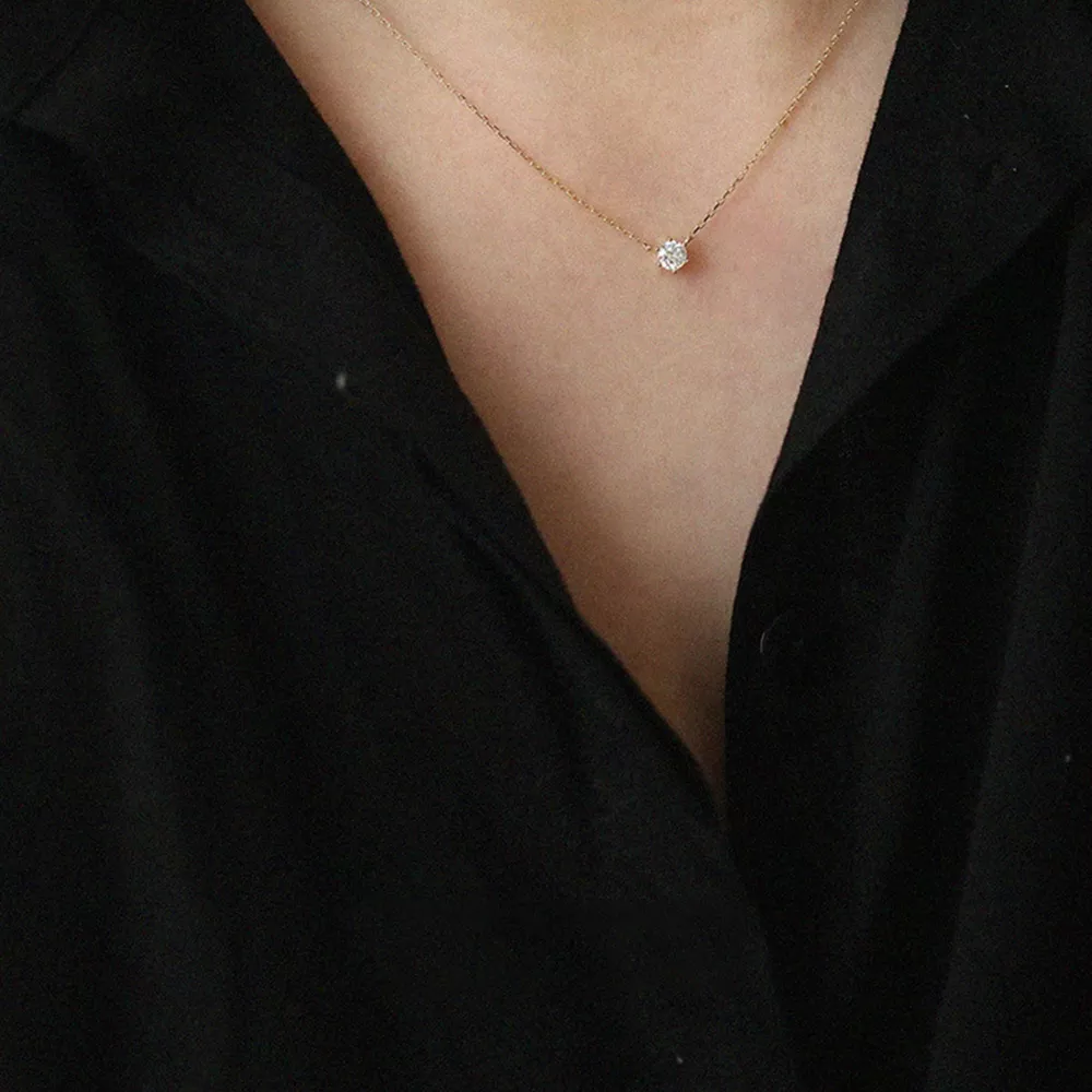 925 Sterling Silver Zircon Necklace