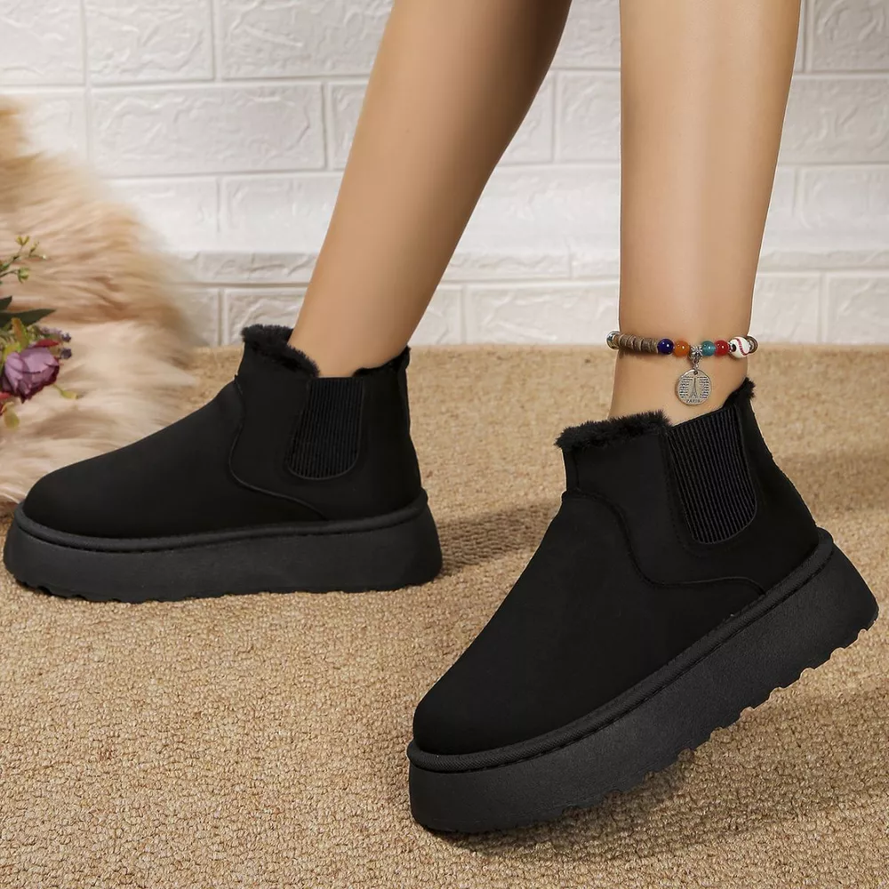 Round Toe Platform Ankle Boots, image 6