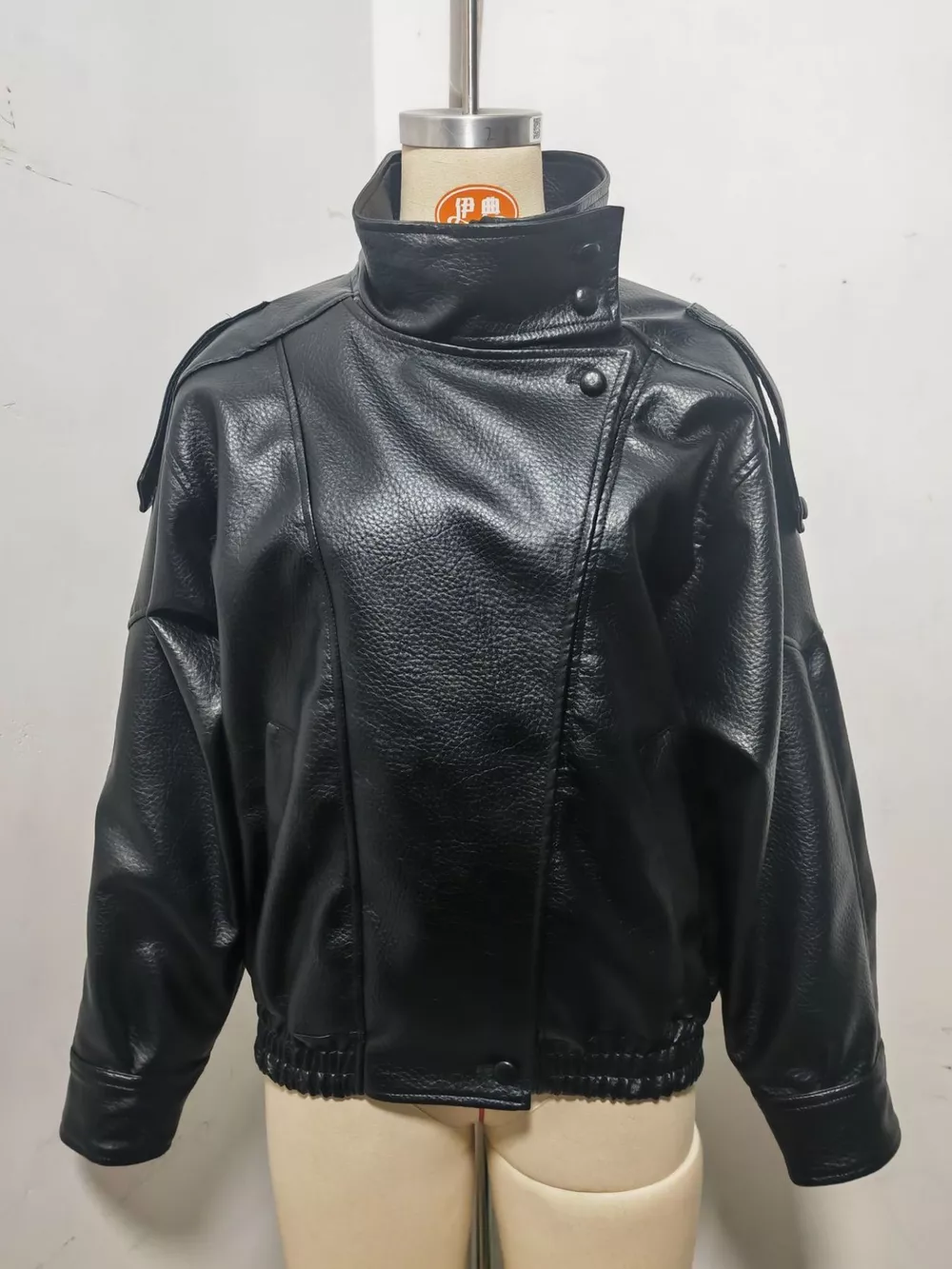 Zip-Up Faux Leather Moto Jacket, image 7