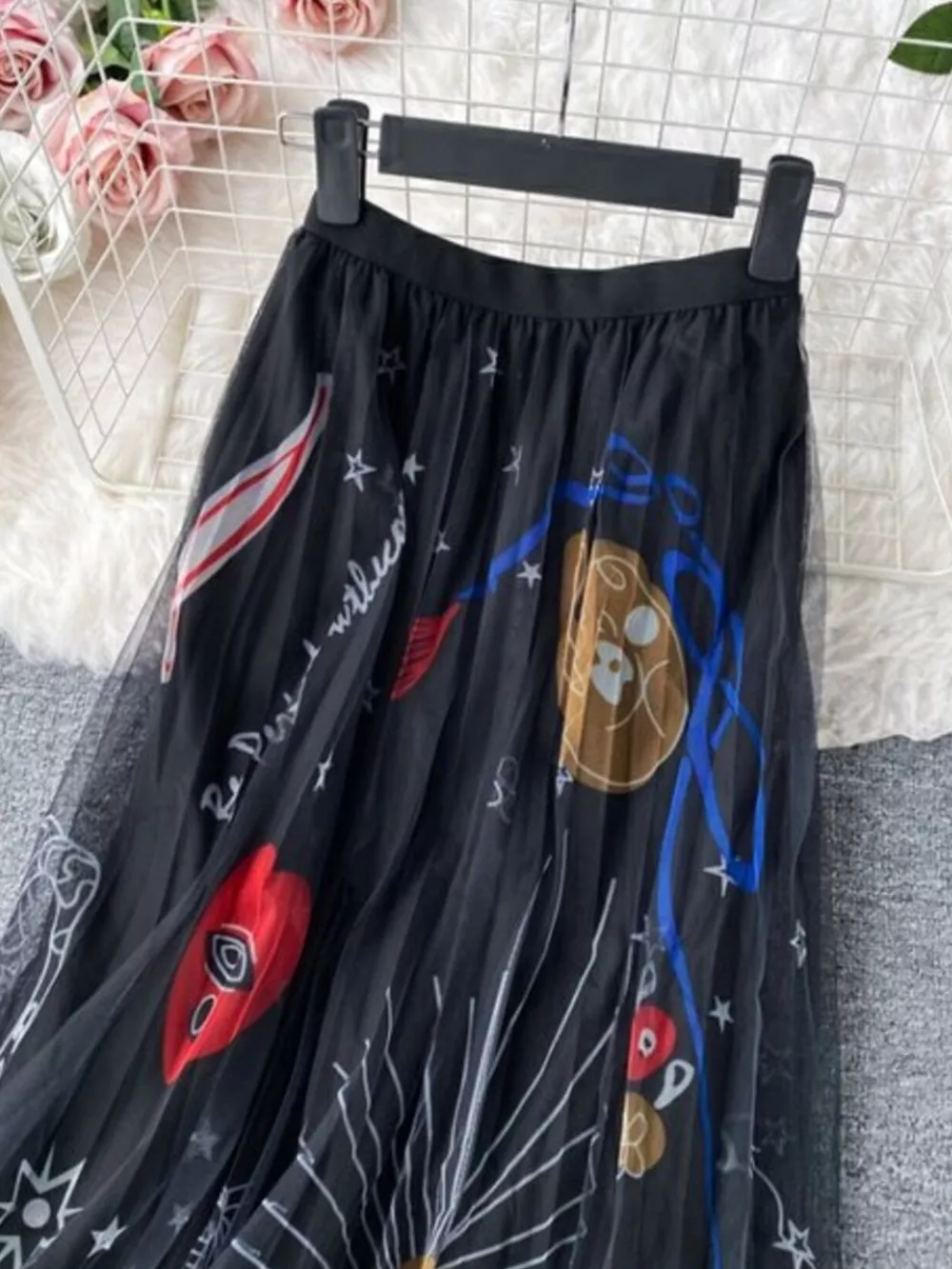 Printed Tulle Skirt, image 3