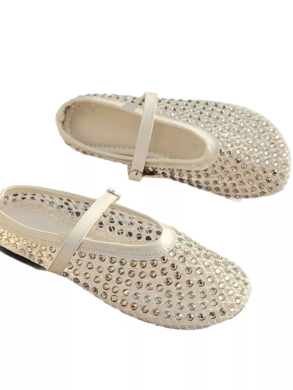 Sparkling Mesh Ballet Flats Sandals, image 3