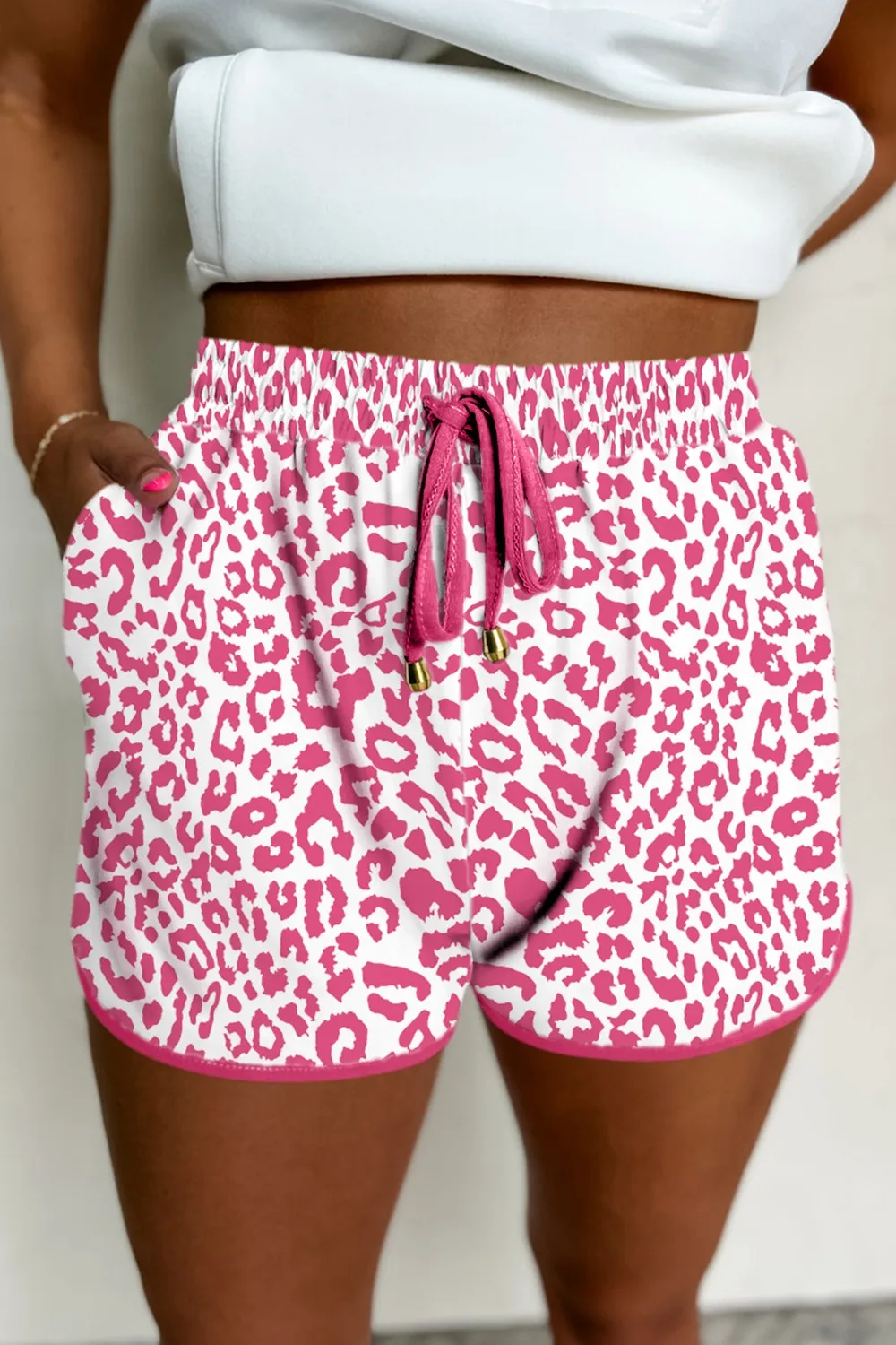 Leopard Drawstring Shorts, image 5