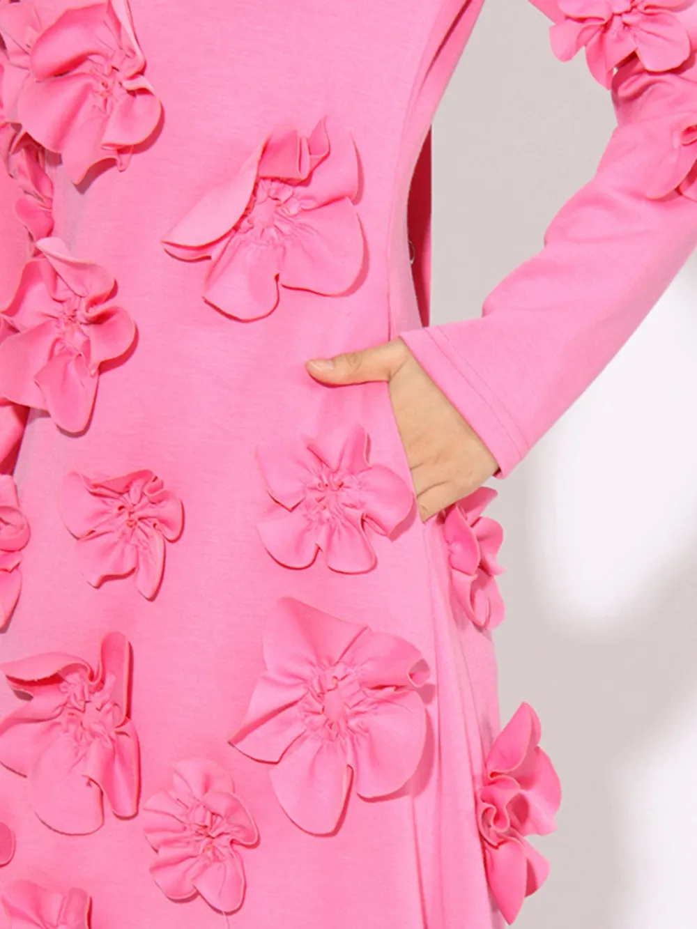 Floral Applique Long Sleeve Maxi Dress, image 7